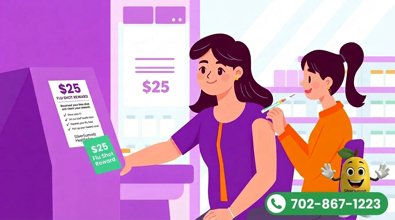Recompensa de $25 por Vacuna contra la Gripe de SilverSummit — Le Pagan por Proteger Su Salud